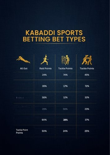 So sánh độ khó và đặc điểm các loại kèo Match Winner, Tài Xỉu tổng điểm, kèo chấp điểm và Top Raider trong cá cược Kabaddi